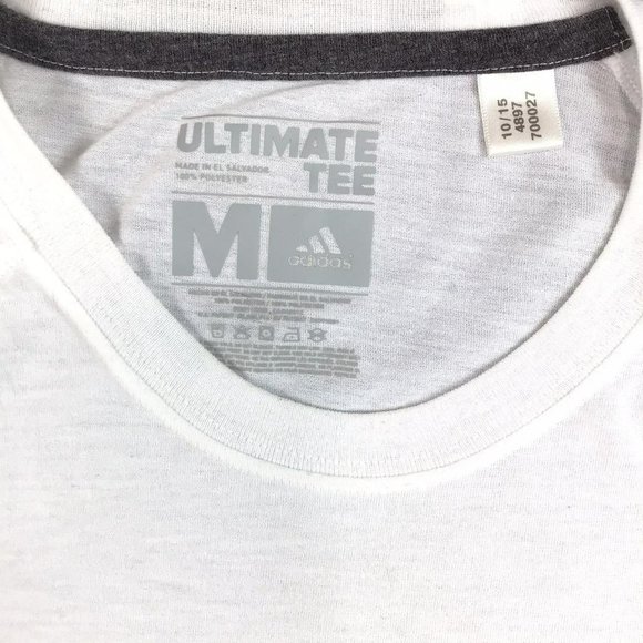 Adidas Climalite Lacrosse T Shirt mens M white blue short sleeve unisex - Picture 3 of 4